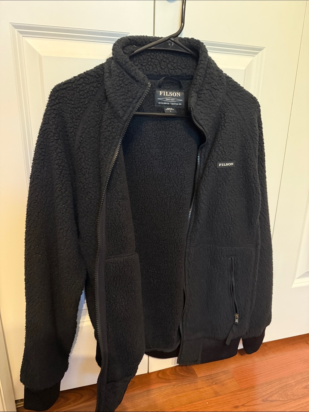 Filson Women's Black Sherpa Fleece Full-Zip Jacket